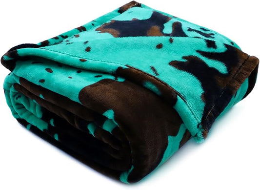 Teal Throw Blanket for Kids, Luxury Turquoise Blue Plush Cozy Fuzzy Blanket for Stroller Bed, Teal Gifts for Toddler Girls Boys, 40x50 Inches