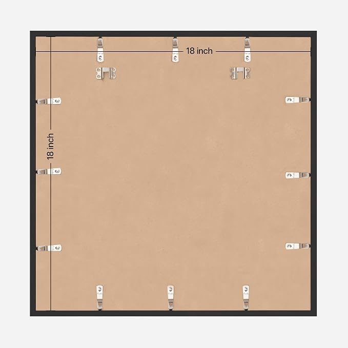 eletecpro 18x18 Picture Frame Set of 8, Display 8x8 with Mat | Bulk Frames, Gallery Wall Decor, Sturdy & Lightweight, High-clarity Acrylic, Ready to Hang