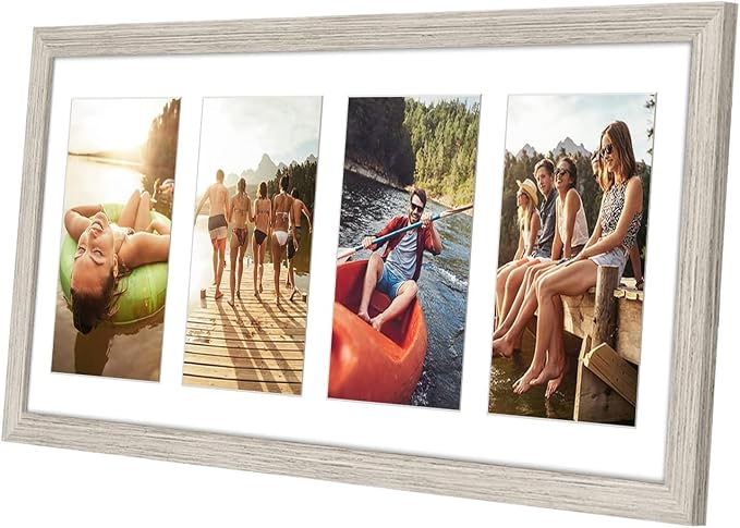 Americanflat 4x6 Collage Picture Frame - Fits 4 - Driftwood
