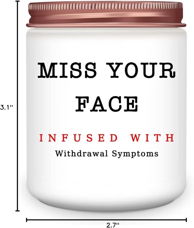 Homsolver Gifts for Women, Men, Friends, Sister, Bestie, Mother Day Gift for Friend, Christmas Birthday Candles for Her Him, Unique Friendship Gift for Friend, Miss Your Face Scented Candle