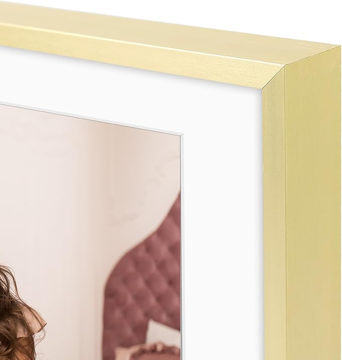 Golden State Art 12x19 Collage Frame w/Mat for 8x10 Photos Gold 1 Pack