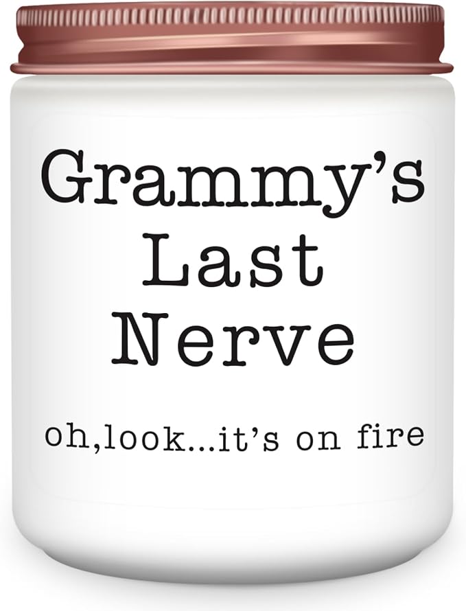 Homsolver Grammy Gifts, Gifts for Grandma from Granddaughter Grandson, Christmas, Birthday, Mother and Grandparents Day, Scented Candles, Grammy’s Last Nerve