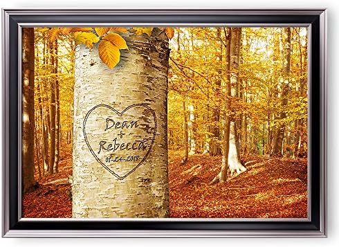 Love Growing Personalized Framed Arts Gift Couple's Names and the Date Gift for Anniversary,Valentine's day,Wedding.With Different Frame Styles Framed Size:33 5/8x23 5/8 inches