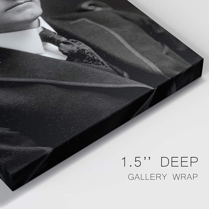Renditions Gallery Calvin Coolidge Presidental Portrait Wall Art, Premium Gallery Wrapped Canvas Decor, Ready to Hang, 36 in H x 24 in W, Made in America Print
