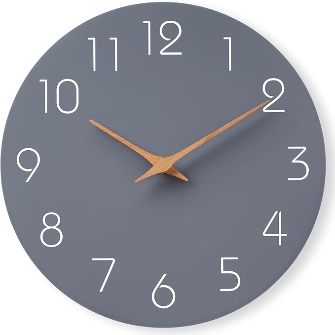 Mosewa Large Wall Clock 18" Modern Silent Non-Ticking Battery Operated | Analog Kitchen Home Bathroom Living Room Bedroom Office Mordern Simple