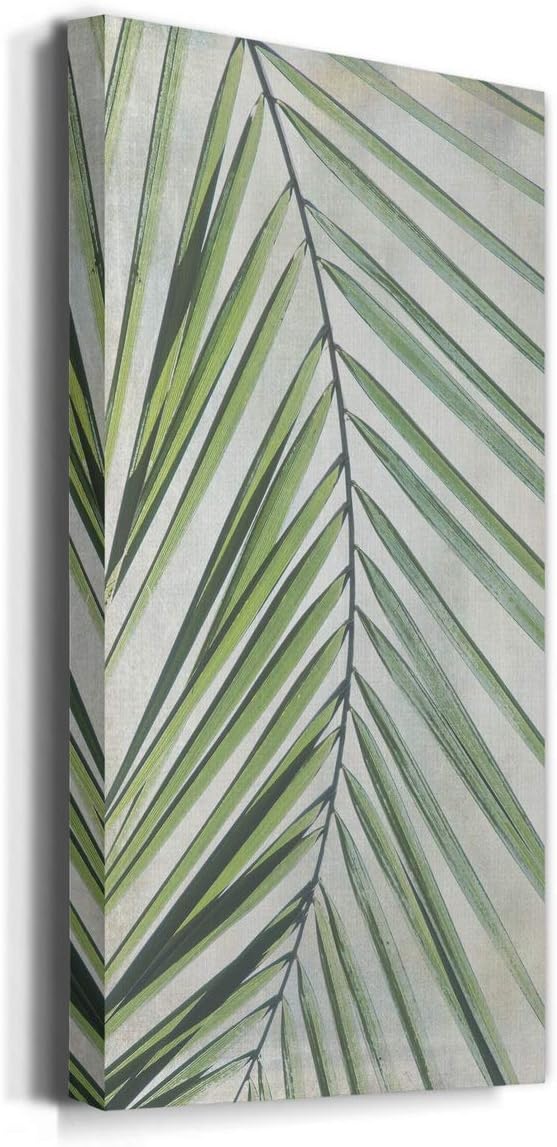 Renditions Gallery Canvas Nature Wall Art Home Paintings & Prints Elegant Twisted Palm Modern Romantic Botanical Wall Hanging Decorations for Bedroom Office Kitchen Artwork - 12"x24" LT43