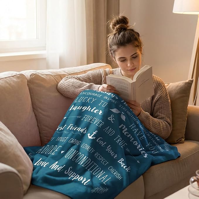 PAVILIA Best Friend Blanket - Friendship Gifts for Women, Soul Sister & Long Distance Bestie Gift, Soft Cozy Fleece Throw with Sentimental Quotes, BFF Birthday Gift Idea, Teal Sea Blue