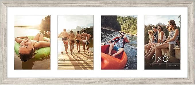 Americanflat 4x6 Collage Picture Frame - Fits 4 - Driftwood