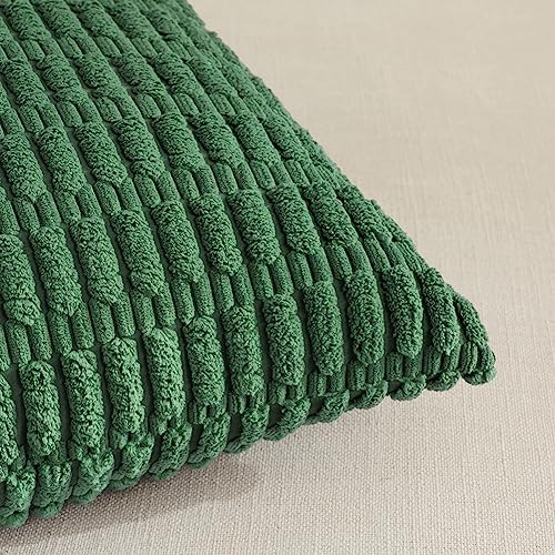 Fancy Homi 4 Packs Decorative Throw Pillow Covers for Living Room Couch Bed, Modern Farmhouse Boho Home Décor Accent Cushion Case, 24" x 16", Green Series