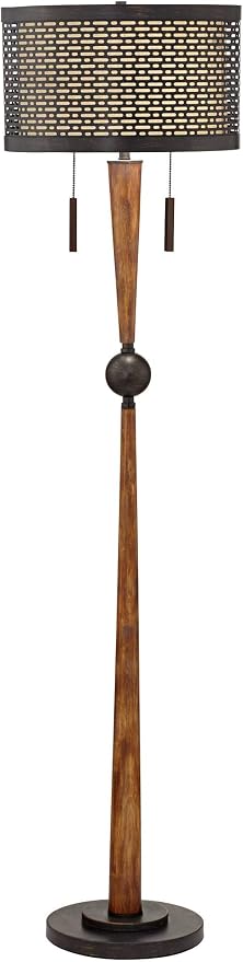 Franklin Iron Works Hunter 64" Tall Rustic Modern Floor Lamp Living Room