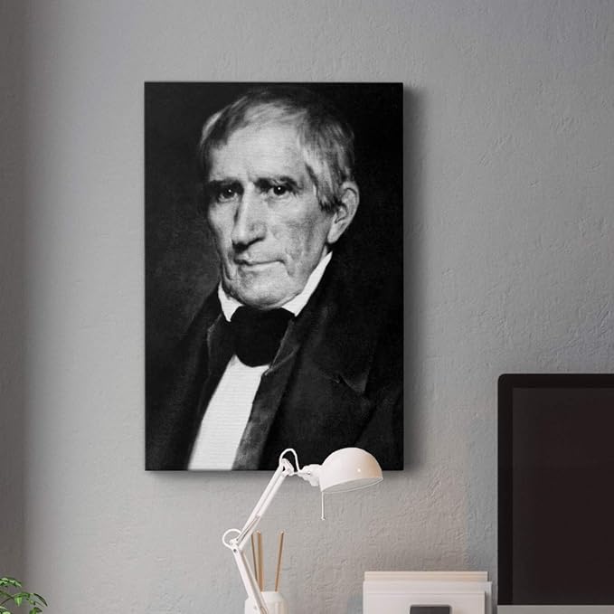 Renditions Gallery William Henry Harrison Presidental Portrait Wall Art, Premium Gallery Wrapped Canvas Decor, Ready to Hang, 27 in H x 16 in W, Made in America Print Artwork