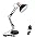 PowerKing Metal Swing Arm Desk Lamps with Base & Clamp, Black Rose Gold