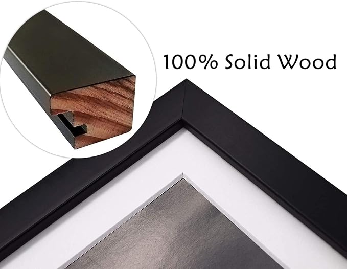 Golden State Art 9-Openings 4x6 Wood Collage Picture Frame Black,8 Pack