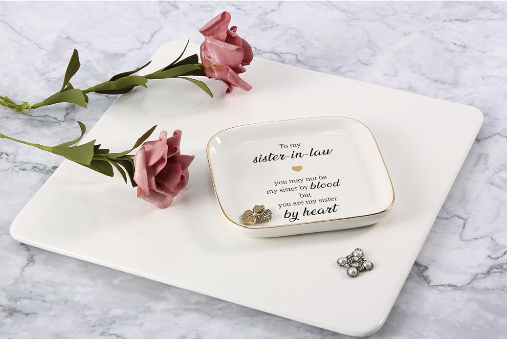 Ring Dish Jewelry Tray for Friend Mom Sister Maid of Honor,Birthday Mother's Day Christmas Gifts