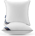 Mirtala 20"x20" Pillow Inserts Set of 2 with 100% Cotton Cover Decorative Square Throw 20" Pillows Living Room, Sofa, Couch, and Bed-White