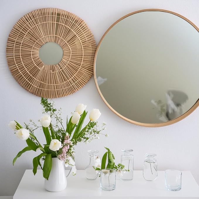 10 Inch, Pack of 6 Small Mirrors for Crafts, Round Mirror for Tables at Wedding, Mirror Tiles for Crafts and DIY Projects
