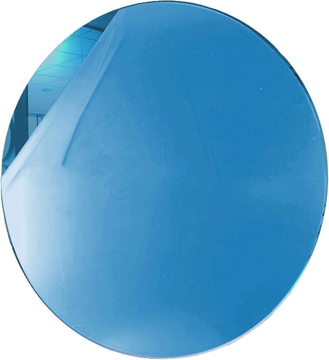Marketing Holders Acrylic Mirror 8" Wide Round Medium Blue .118" Thick No Adhesive Reflective Pieces Perfect for DIY Arts and Crafts School Projects Home or Office Decor Special Events
