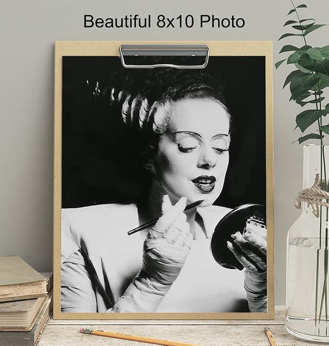 Funny Bathroom Wall Decor for Women - Vintage Hollywood Bride of Frankenstein Poster - 8x10 Retro Restroom Decorations, Guest Bath Art Print Photo - Humorous Gift - 8x10 UNFRAMED
