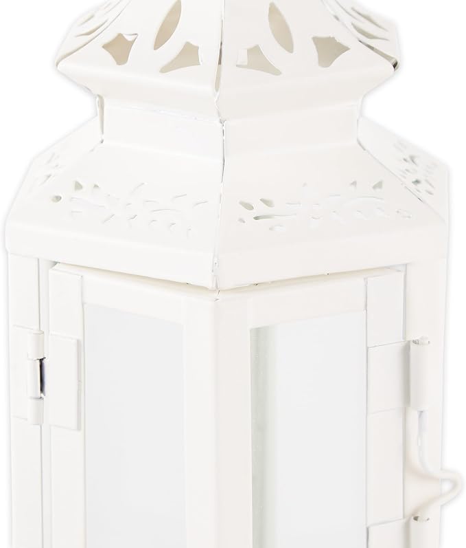 Accent Plus Christmas Decorations Indoor Lantern Decorative Outdoor Christmas Decorations Candle Lantern Victorian Candle Holders Metal Hanging Lantern, 3.75 X 3.25 X 8 Inches