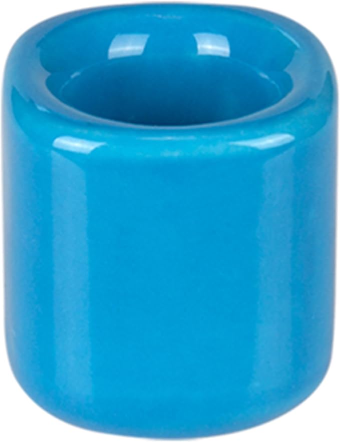 Mega Candles 10 pcs Light Blue 1/2 Inch Diameter Ceramic Chime Ritual Spell Candle Holders, Great for Casting Chimes, Meditation, Rituals, Spells, Vigil, Witchcraft, Wiccan Supplies