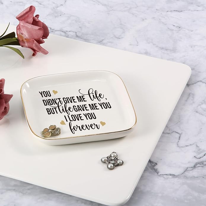 Ring Dish Jewelry Tray for Friend Mom Sister Maid of Honor,Birthday Mother's Day Christmas Gifts