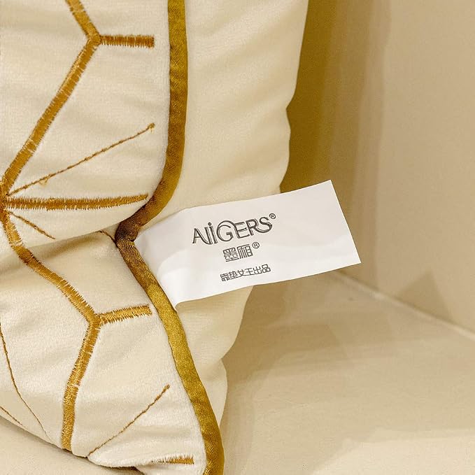 Avigers Throw Pillow Cover 20 x 20 Inch, White Gold, Velvet, Hidden Zipper