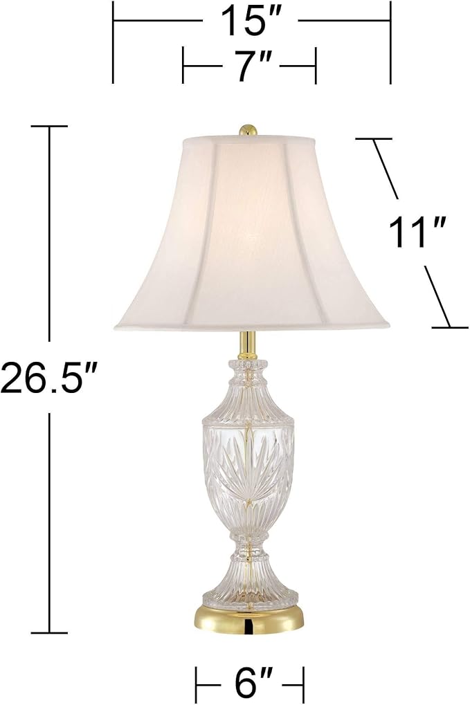 Jeannie 26 1/2" Tall Table Lamp Gold Brass Traditional Cut Clear Glass Urn