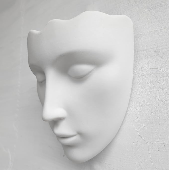 Ceramic White Face Vase, Drainage Hole, Modern Design, Suitable for Home, Office, Outdoor Decor