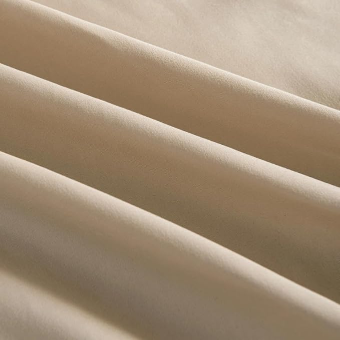 Bed Skirt Queen Size Ruffled Bed Skirts with Split Corners | 18 Inch Drop Dust Ruffle Bed Skirt with Platform - Queen, 18 Inch, Light Camel