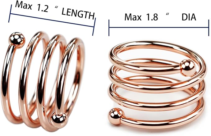 Jofefe 6Pcs Rose Gold Napkin Rings Round Napkin Ring Set Napkin Holders for Cloth Napkins for Wedding, St. Patrick's Day, Valentines Day, Easter Thanksgiving Table Decor.