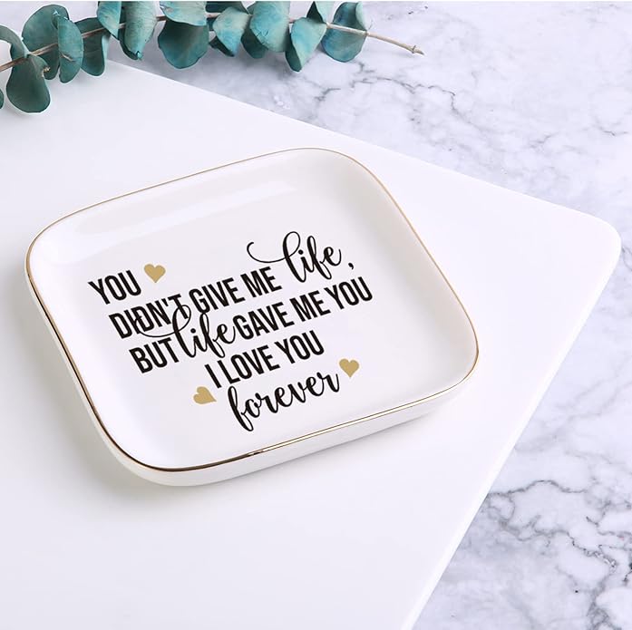 Ring Dish Jewelry Tray for Friend Mom Sister Maid of Honor,Birthday Mother's Day Christmas Gifts