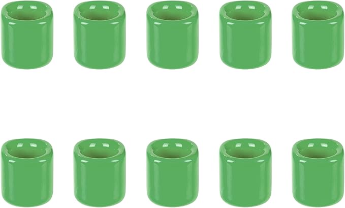 Mega Candles 10 pcs Light Green 1/2 Inch Diameter Ceramic Chime Ritual Spell Candle Holders, Great for Casting Chimes, Meditation, Rituals, Spells, Vigil, Witchcraft, Wiccan Supplies