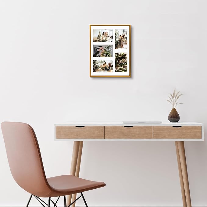 Golden State Art 11x14 Collage Frame w/Mat for 5 4x6 Photos Bronze 2 Pack