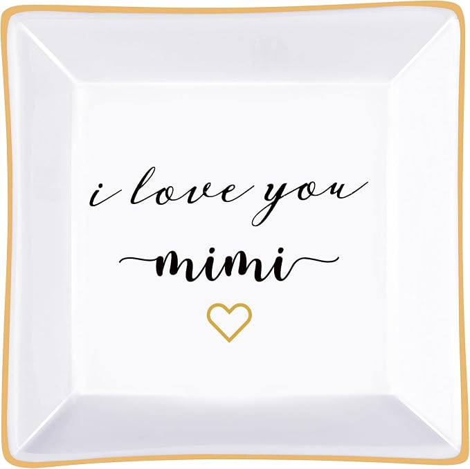 Mimi Gifts Ring Dish I Love You Mimi Jewelry Tray Grandmother Present