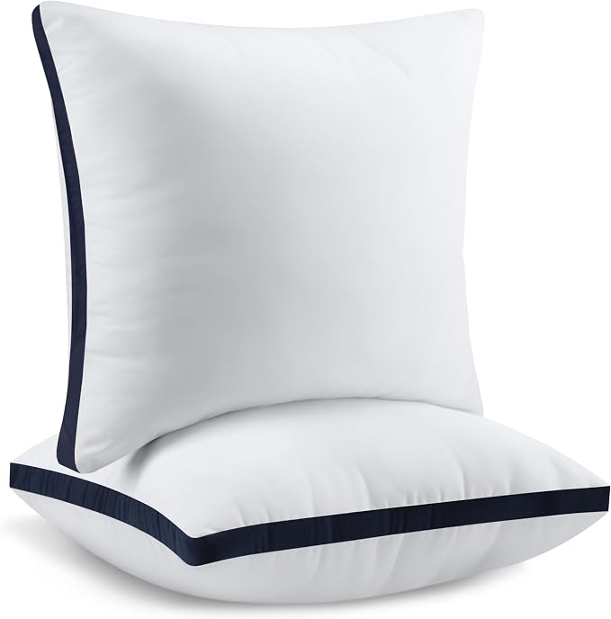 Utopia Bedding Throw Pillow Insert 12 x 12 Inches (White), Set of 2 Gusseted Decorative Bed and Couch Pillows, Cushion Sham Stuffer for Sofa