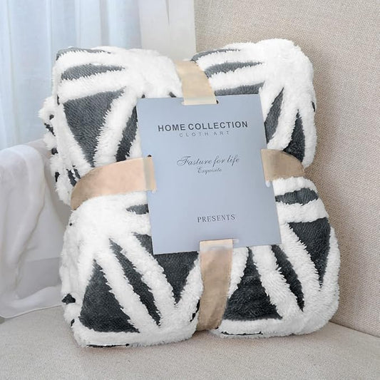 LOMAO Sherpa Fleece Blanket Gifts for Mom Dad Cozy Soft Throw Blanket for Women Men Birthday Gifts Dual Sided Couch Sofa Bed Blanket (Dark Grey, 90''x90'')