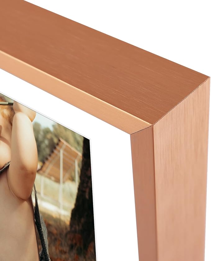 Golden State Art 12x16 Collage Frame for 4 5x7 Photos Rose Gold 1 Pack