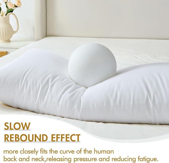 MIULEE 14x26 Down Alternative Pillow Insert, Soft Throw Pillow for Sofa Bed | Fluffy and Firm Pillow, for Couch Bed Sofa
