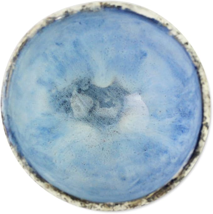 roro Artisan Crafted Blue-Gray Ceramic Dip | Sauce Molcajete Bowls, 3-Legged Stoneware 4-Inch Diameter, Set of 2