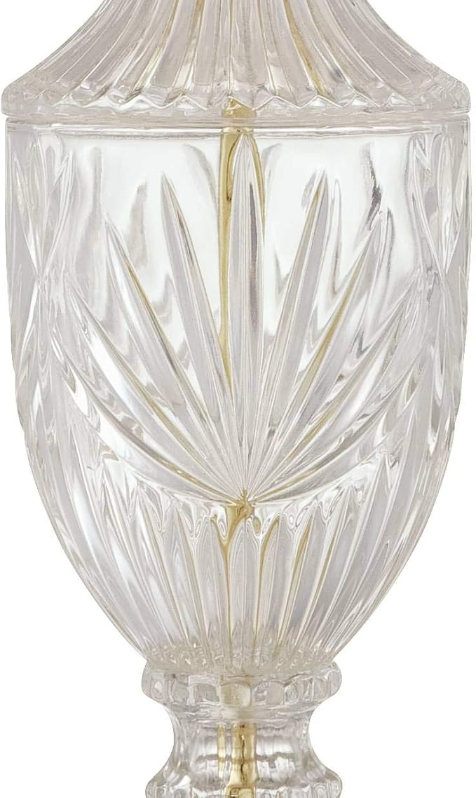 Jeannie 26 1/2" Tall Table Lamps Set of 2 Gold Brass Cut Clear Glass Urn