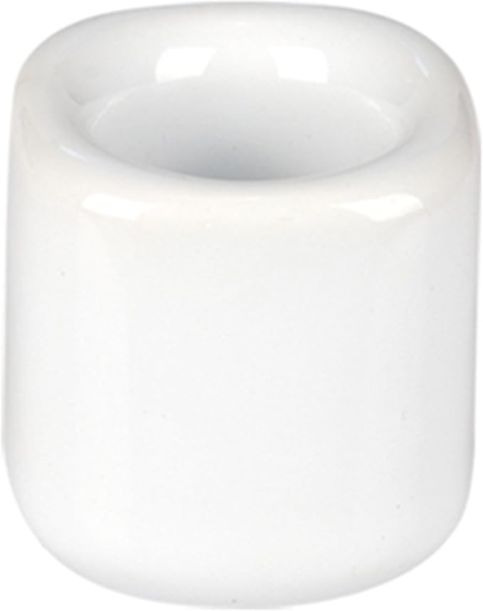Mega Candles 10 pcs Black White 1/2 Inch Diameter Ceramic Chime Ritual Spell Candle Holders, Great for Casting Chimes, Meditation, Rituals, Spells, Vigil, Witchcraft, Wiccan Supplies