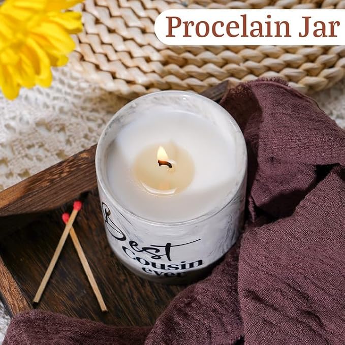 Cousin Gifts for Women Best Cousin Ever Candle for Birthday, Christmas, Thanksgiving, Valentines Day, Mother's Day Gifts for Cousins Female Male