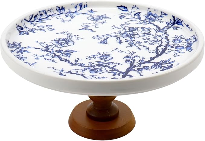 Crapyt Cake Stand, Round Cake Display Stand, Dessert Display | Cupcake Stands Ceramic for Cakes, Fruits, Snacks, Mini Cake Stand, 7.87×4.13"