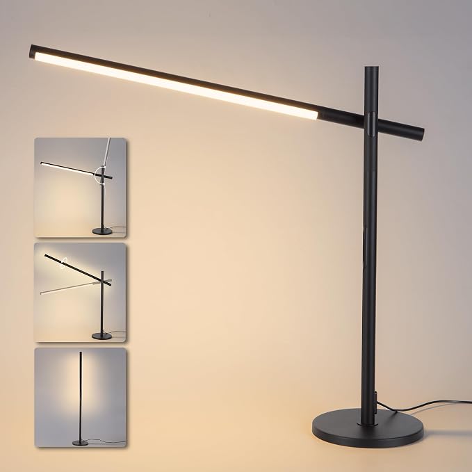 Tubicen Adjustable Desk Lamp 360° Swing Arm Eye-Caring Desk Light Rotatable