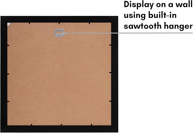 Americanflat 13x13 Picture Frame - Matted to 10x10 - Black