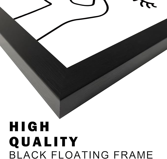 Black and White Bathroom Decor Bad Smell Humorous Wall Art Funny Canvas Print Guest Toilet Bathroom Sign Framed Modern Minimalistic Painting Artworks for Wall