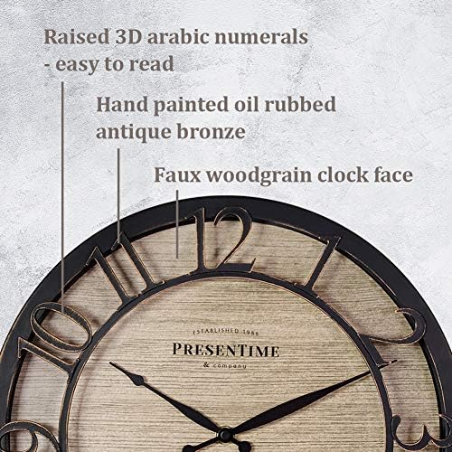 Presentime 13" Farmhouse Series Wall Clock
