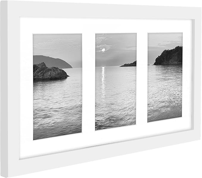 Americanflat 4x6 Collage Picture Frame - Fits 3 - Engineered Wood - White