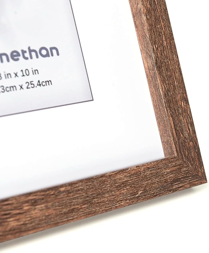 kennethan 11x14 Picture Frame Rotten Brown 3 Pcs in 1 set Frame can Display 8x10 Picture with Mat or 11x14 Without Mat on the Wall