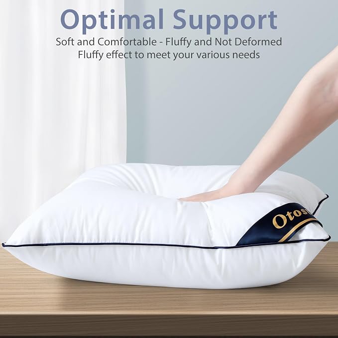 OTOSTAR 18x18 Down Alternative Fill Throw Pillow Insert, Soft Fluffy Synthetic Down Pillow Insert with 100% Cotton Cooling Cover Decorative Throw Pillow for Sofa Couch Bed
